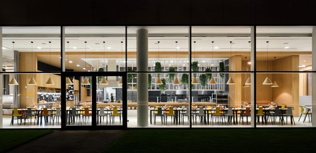 red monochromatic interior space