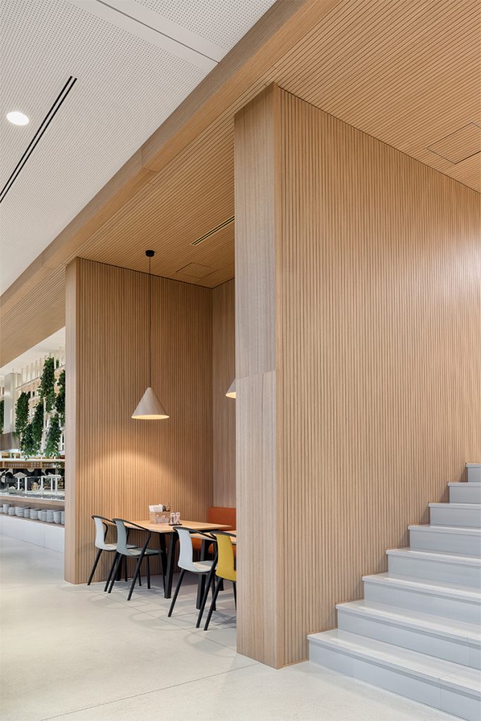 office dining canteen with Vitra chairs Nordeus workspace